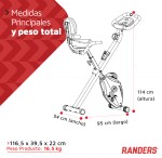 Bicicleta Fija X-Bike Vertical Randers ARG-129 Plegable