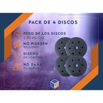 Discos Pesas 2.5kg PVC Mancuernas Barra 30mm Combo X4 Unidades Waggs