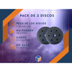 Discos Pesas 2.5kg PVC Mancuernas Barra 30mm Combo X2 Unidades Waggs