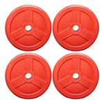 Kit Discos Rojos Body Pump Liso 5kg Pvc x4 Unid Entrenamiento Gym