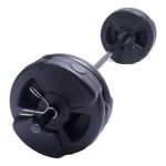 Kit Pesas Negras Body Pump Local Barra 1,20 + 20kg Disco Deportivo
