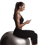 Pelota de Yoga Randers negra 65cm con inflador ARG-074