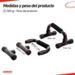 Pushup bars p/ flexiones de brazos Randers ARG-036