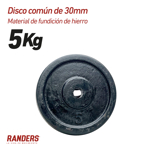 Discos Comunes de Fundicion 30mm x 5 Kg unidad Randers