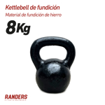 Kettlebell de Fundicion x 8 Kg unidad Randers