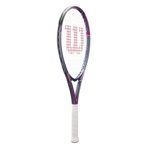 Raqueta de tenis Wilson Tour Slam para adultos con cuerdas, 4 1/4, morado/azul