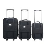 Set de de Valijas X3  19.20.24"  Check In  Color Negro Para Viaje