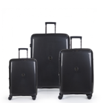 Set x 3 Valijas Carry on Mediana Grande Urbano Rígidas Expandible Negra