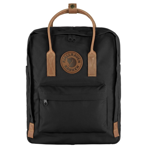 Mochila Kanken Original  N2 16L  Negro Con Cuero Marron