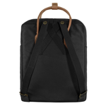 Mochila Kanken Original  N2 16L  Negro Con Cuero Marron