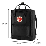 Mochila Kanken Original Classic 16L Fjallraven Lisa Negro
