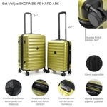 Set de Valijas Army Comb. Númerica Ruedas 360° Skora 39755