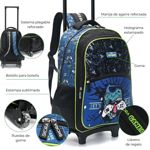 Mochila Carro 18" Diseño Gamer Dino Con LLavero