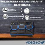 Bolso Porta Herramientas 17 Base Rigida Adegso