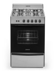 Cocina A Gas Longvie 12331x 56cm Inox Cajón Parrilla