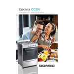 Cocina Multigas Domec, CXGV Tipo Gastronomica, Acero inxoidable