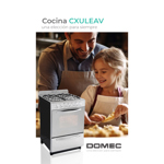 Cocina Domec CXULEAV Reflex, Multigas, 56 cms, luz, encendido, autolimpiante, ac inox, fte espejado