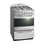 Cocina Domec CXNV, Multigas, ancho 56 cms, luz, enc eléctrico, autolimpiante, acero inoxidable