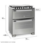 Cocina Doble Horno Gas-Gas Electrolux 76dxr