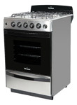 Cocina Florencia 5536 A Gas 4 Hornallas Visor Acero Inox