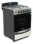 Cocina Florencia 5536 A Gas 4 Hornallas Visor Acero Inox