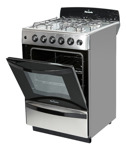 Cocina Florencia 5536 A Gas 4 Hornallas Visor Acero Inox
