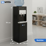 Dispenser De Agua Vitta Frío/calor Con Conservadora Dafcb002 - Negro