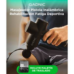 Masajeador Gadnic Massage Gun Pistola Inalámbrica Rehabilitación Fatiga Deportiva