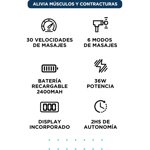 Masajeador Gadnic Massage Gun Pistola Inalámbrica Rehabilitación Fatiga Deportiva