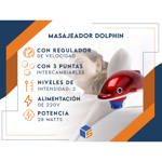 Masajeador Electrico Portatil Cuerpo Completo Dolphin Azul Waggs