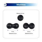 Kit Foam Roller Rolo Masajeador con Pelotas Bolas con Pinches Masaje Waggs
