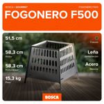 Fogonero de Acero Reforzado Desarmable F500