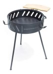 Fogonero de hierro con parrilla + 3 accesorios BBQ60SI