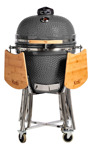 Parrilla Ahumador Cerámico Bbq Grill Kamado Kadu K21 Gris