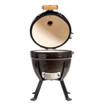 Parrilla Kamado Bbq Grill Kadu K14 Ahumador Ceramico Negro