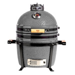 Parrilla Kamado Bbq Grill Kadu K15 Ahumador Ceramico Gris