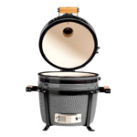 Parrilla Kamado Bbq Grill Kadu K15 Ahumador Ceramico Gris