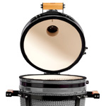 Parrilla Kamado Bbq Grill Kadu K15 Ahumador Ceramico Gris