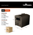 Horno Tango Tromen Leña Mesada Gourmet Acero Inoxidable