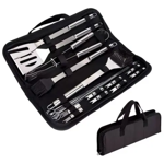 Set Parrilla 18pzs Kit Asador Acero Inoxidable Con Estuche