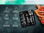 Set Parrilla 18pzs Kit Asador Acero Inoxidable Con Estuche