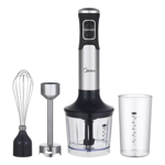 Licuadora de mano MIDEA 850W  HB-1100X3AR1 Color Negro/inox batidor + picador