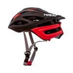 CASCO KANY ROUTE - TALLE L - MODELO H4R-RL - COLOR NEGRO Y ROJO MATE