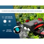Luz de Bicicleta Gadnic Con Soporte Celular y Power Bank Led + Bocina