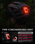 Casco de bicicleta OutdoorMaster con luz, gafas y visera, color blanco