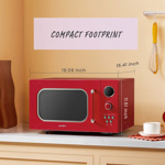 Horno Microondas Retro Comfee 0.9 Pies 900 W Rojo