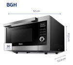Microondas Air Fryer Bgh 30 Litros B330dfn24