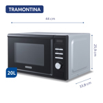 Microondas Tramontina Glass Cook 20 Litros Mcd