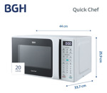 Microondas BGH 20 Litros Digital Eco B120db20