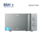 Microondas BGH Mecánico 18L Silver Espejado B118MS25